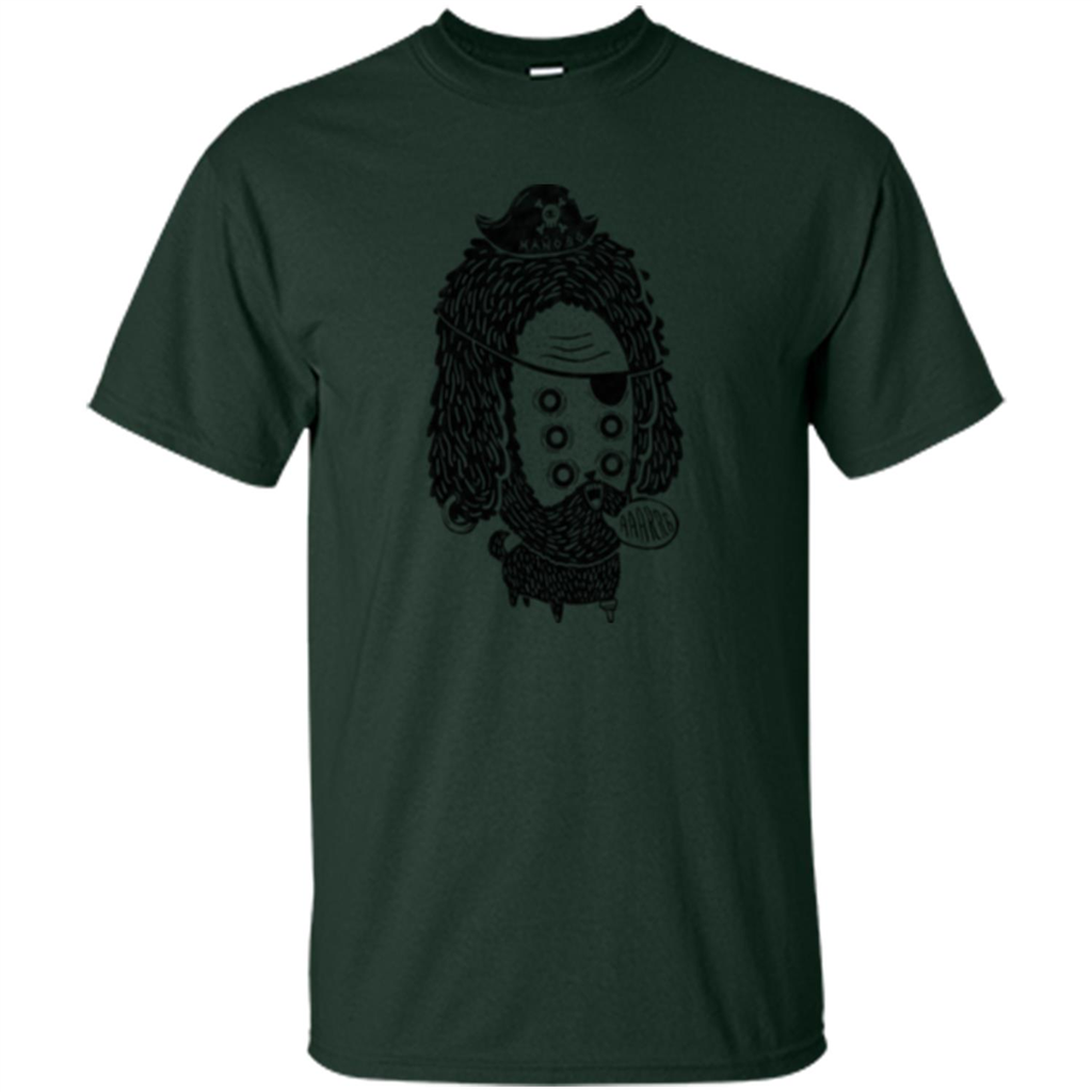 Mutant Pirate Dog T-shirt Forest Green