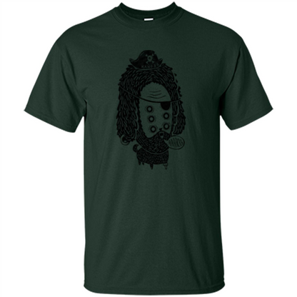 Mutant Pirate Dog T-shirt Forest Green