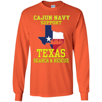 Cajun Navy Support Texas Search And Rescue T-shirt Orange