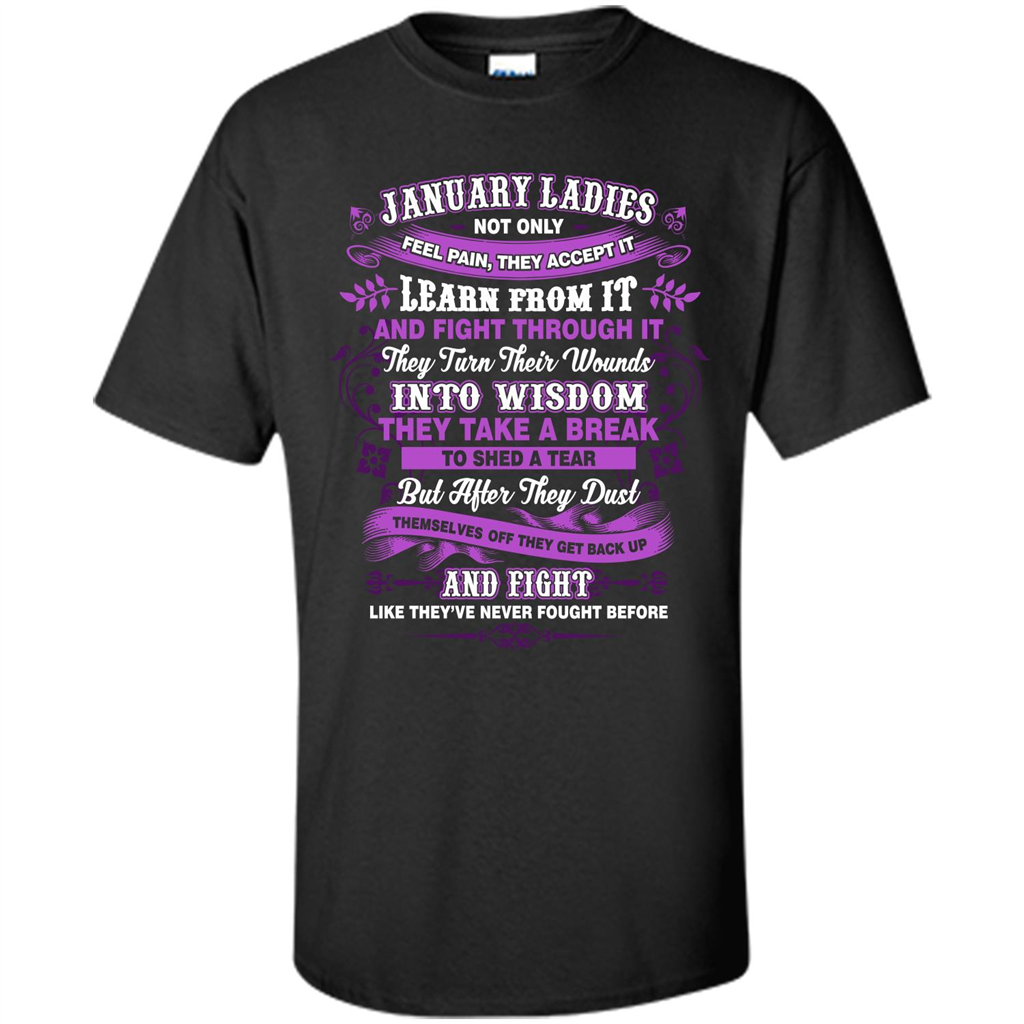 January Ladies T-shirt January Lady Facts Black