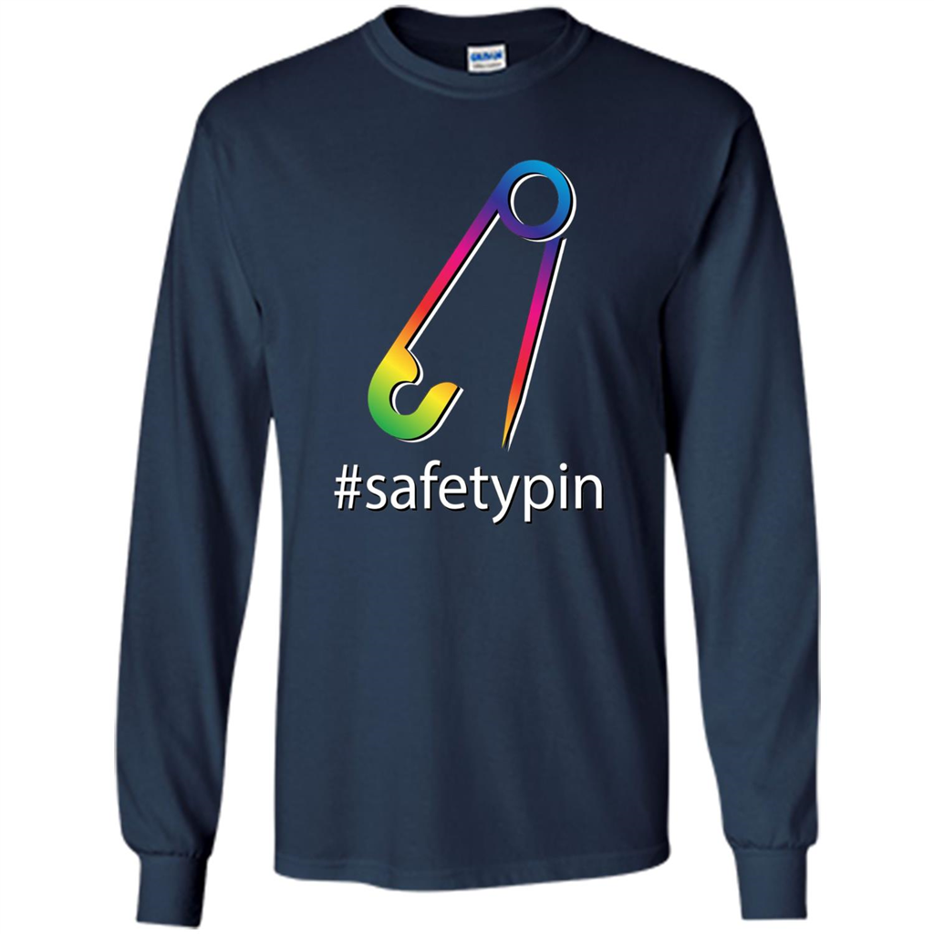 Safety Pin Campaign Against Violence T-Shirt Navy