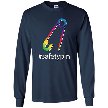 Safety Pin Campaign Against Violence T-Shirt Navy