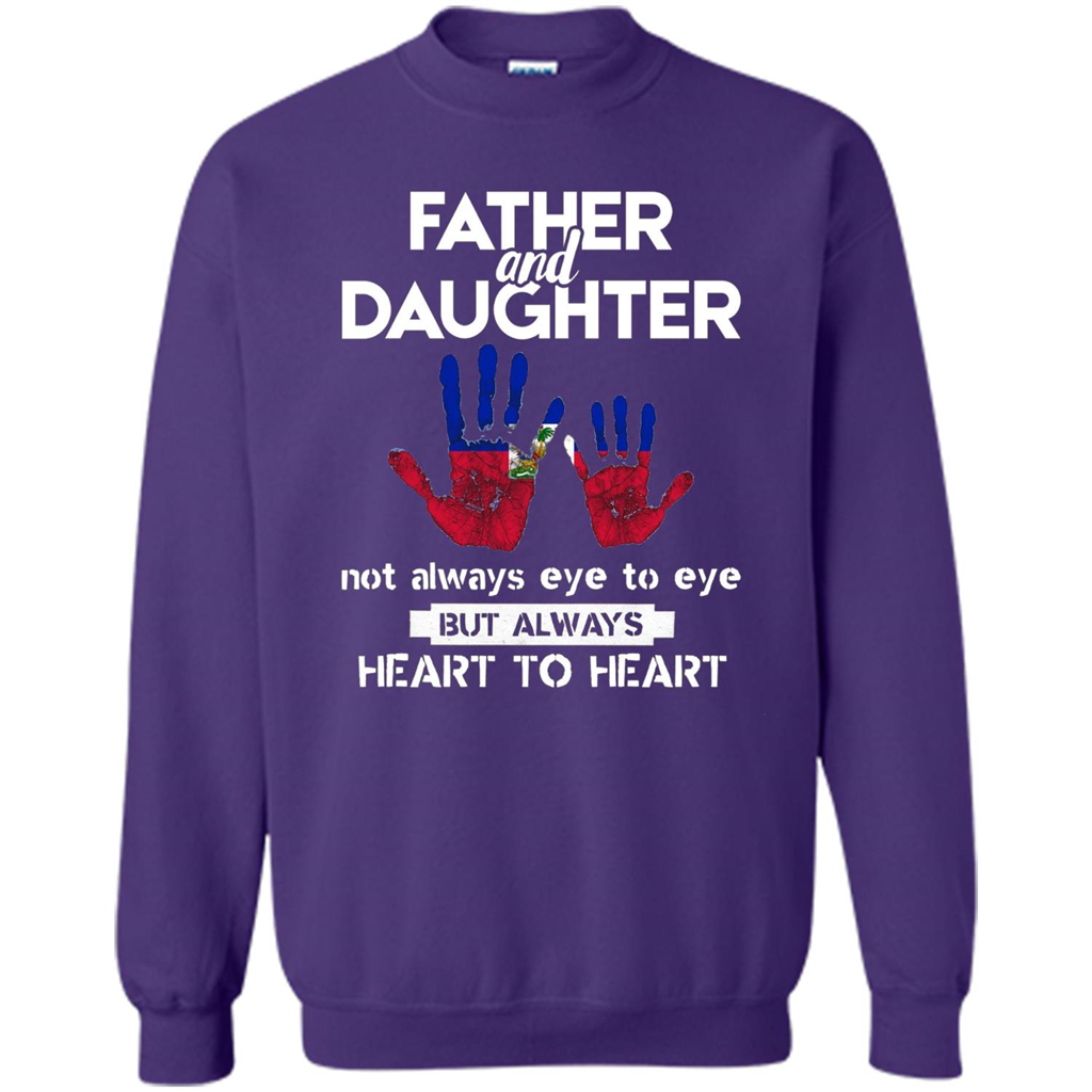 Father And Daughter Father's Day T-shirt Heart To Heart Orange