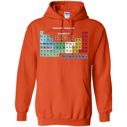 Movie T-shirt Periodic Table of Elements Graphic T-Shirt Orange