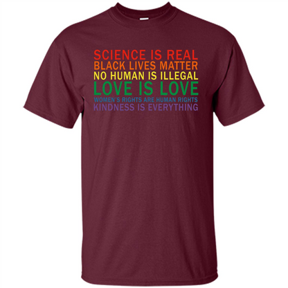 Science Is Real Black Lives Matter Shirt Maroon