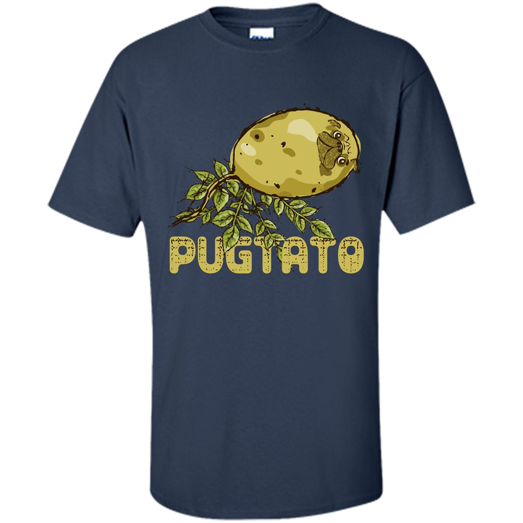 Pug Love Pug And Potato T-shirt Navy