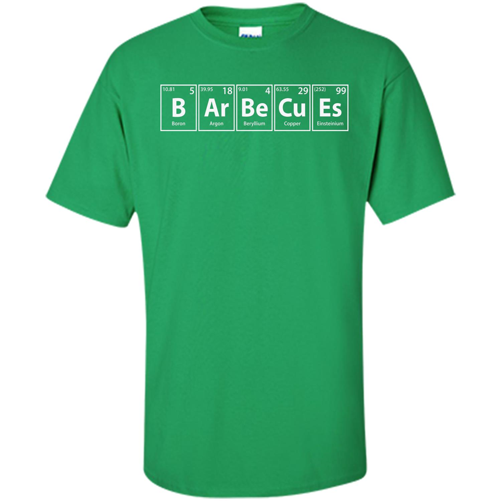 Barbecues (B-Ar-Be-Cu-Es) Funny Elements Spelling T-Shirt Irish Green