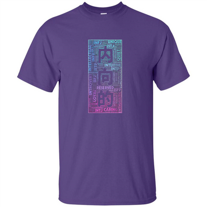 Japanese Introvert T-Shirt With Kanji Text Purple