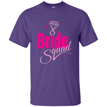Bride Squad Bachelorette Party T-shirt Purple