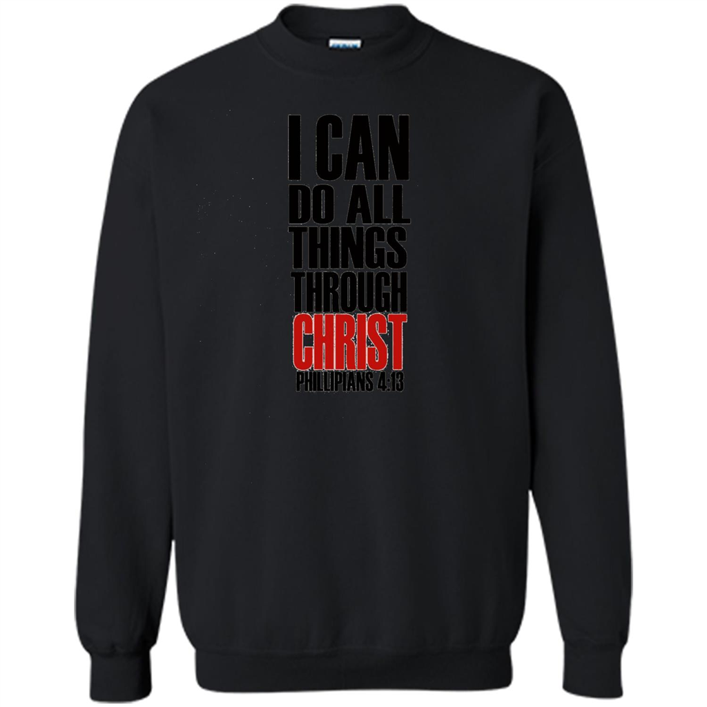 Christian T-Shirt I Can Do All Things Through Christ Black