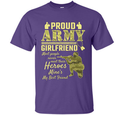 Proud Army Girlfriend T-shirt Purple