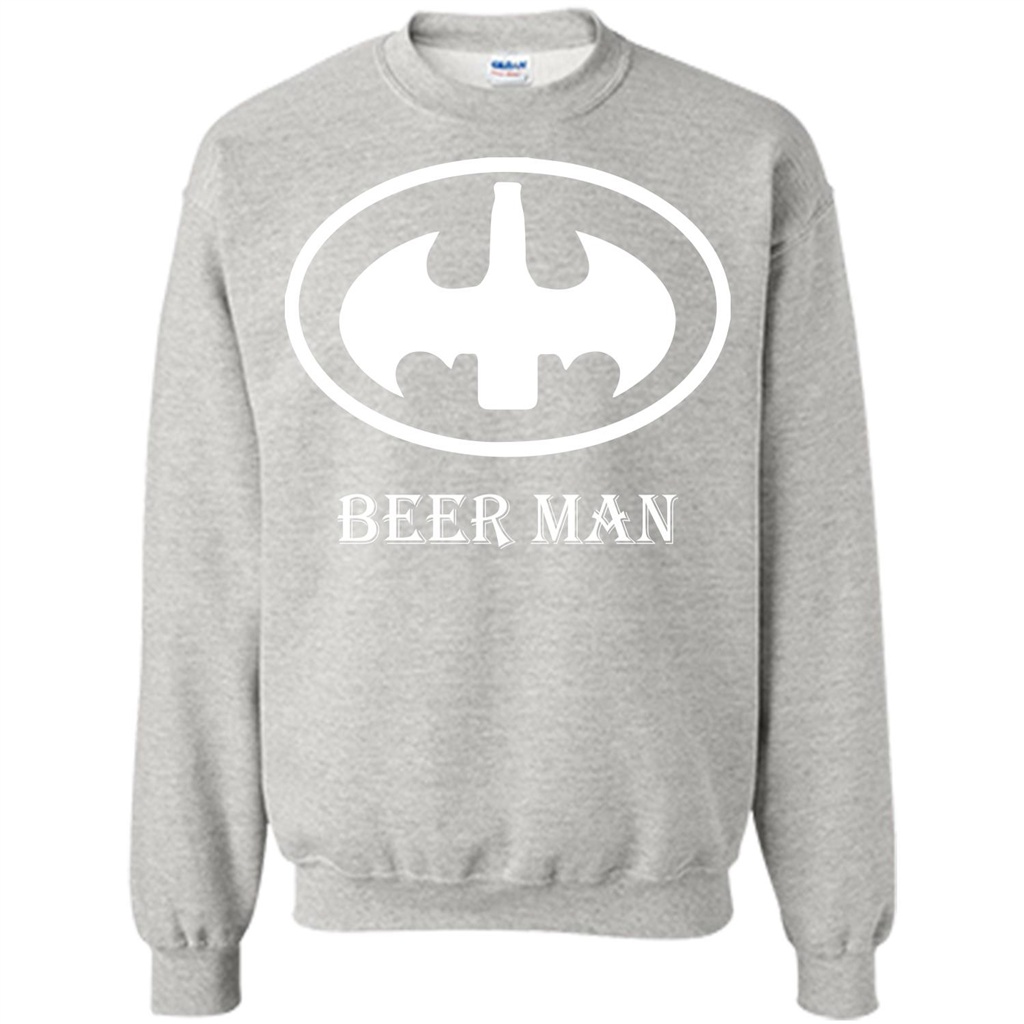Beer Man T-shirt Funny Logo T-shirt Ash