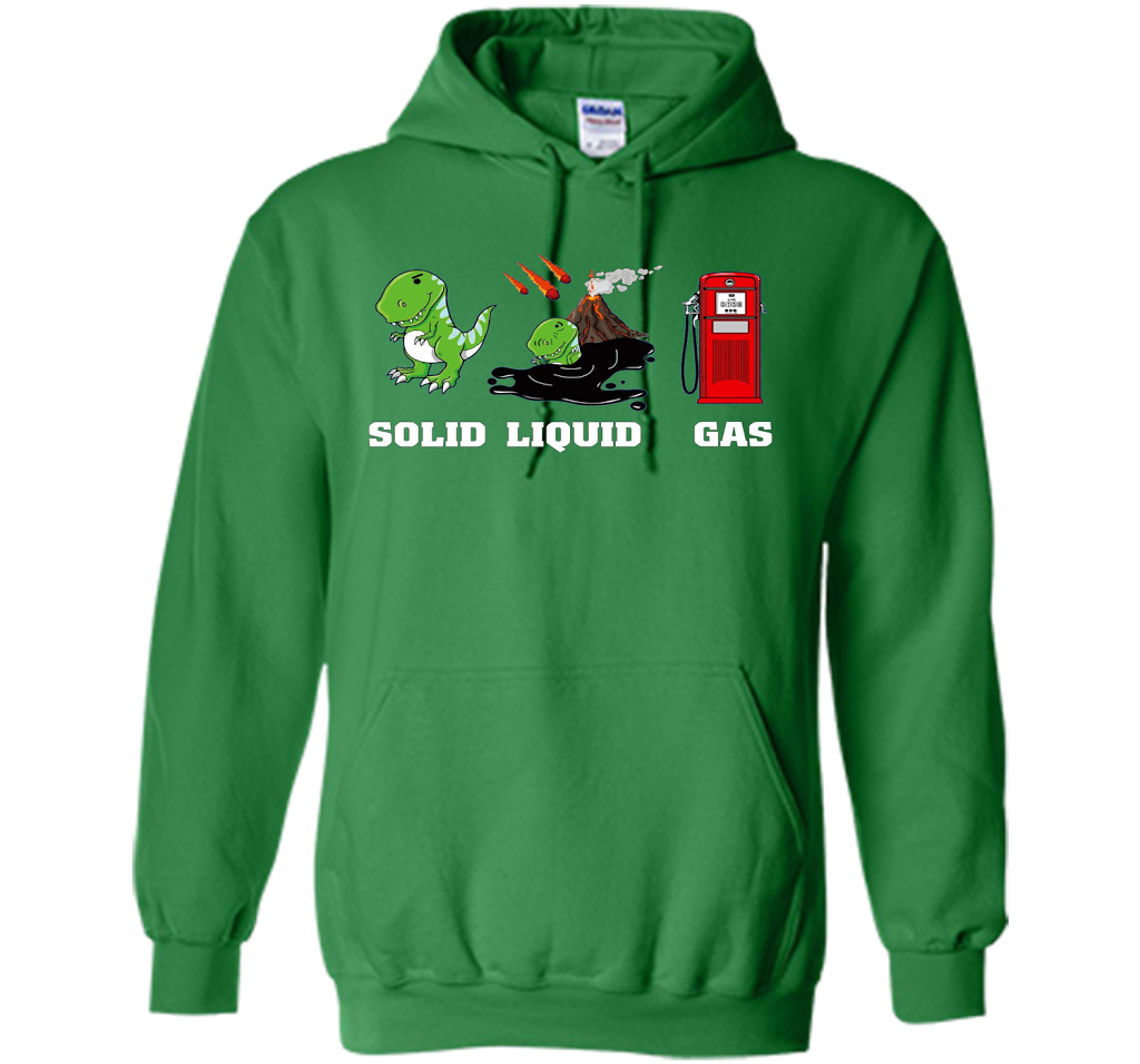 Dinosaur Solid Liquid Gas T-shirt Irish Green