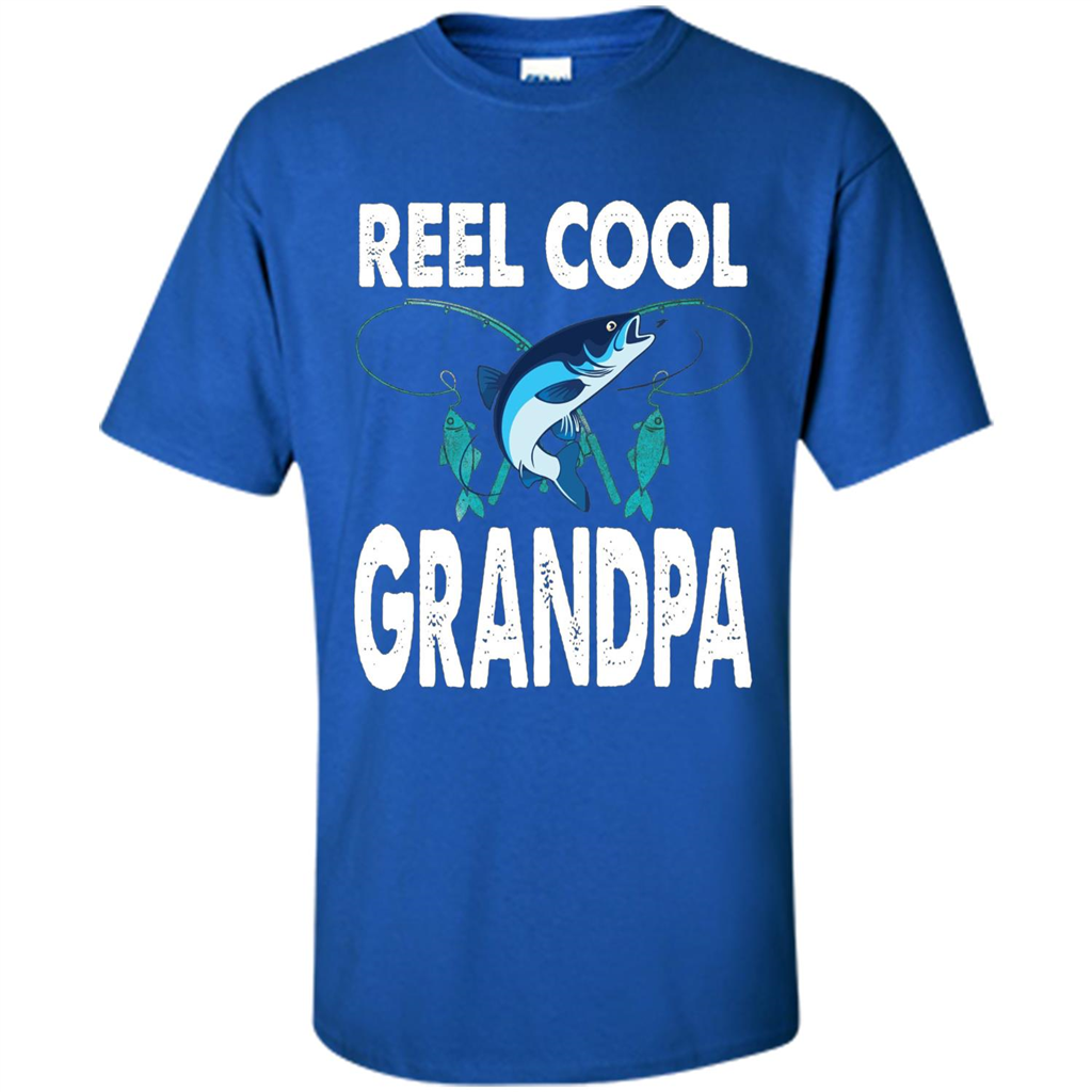 Fathers Day T-shirt Reel Cool Grandpa Royal