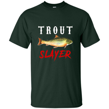 Fisherman T-shirt Trout Slayer T-Shirt Forest Green