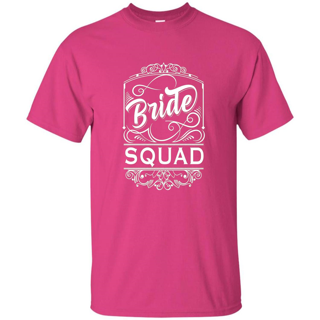 Bride Squad T-shirt Womens Bachelorette Party Bridesmaids Heliconia