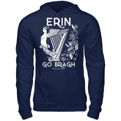 Erin Go Bragh T-shirt Gildan - Pullover Hoodie Navy