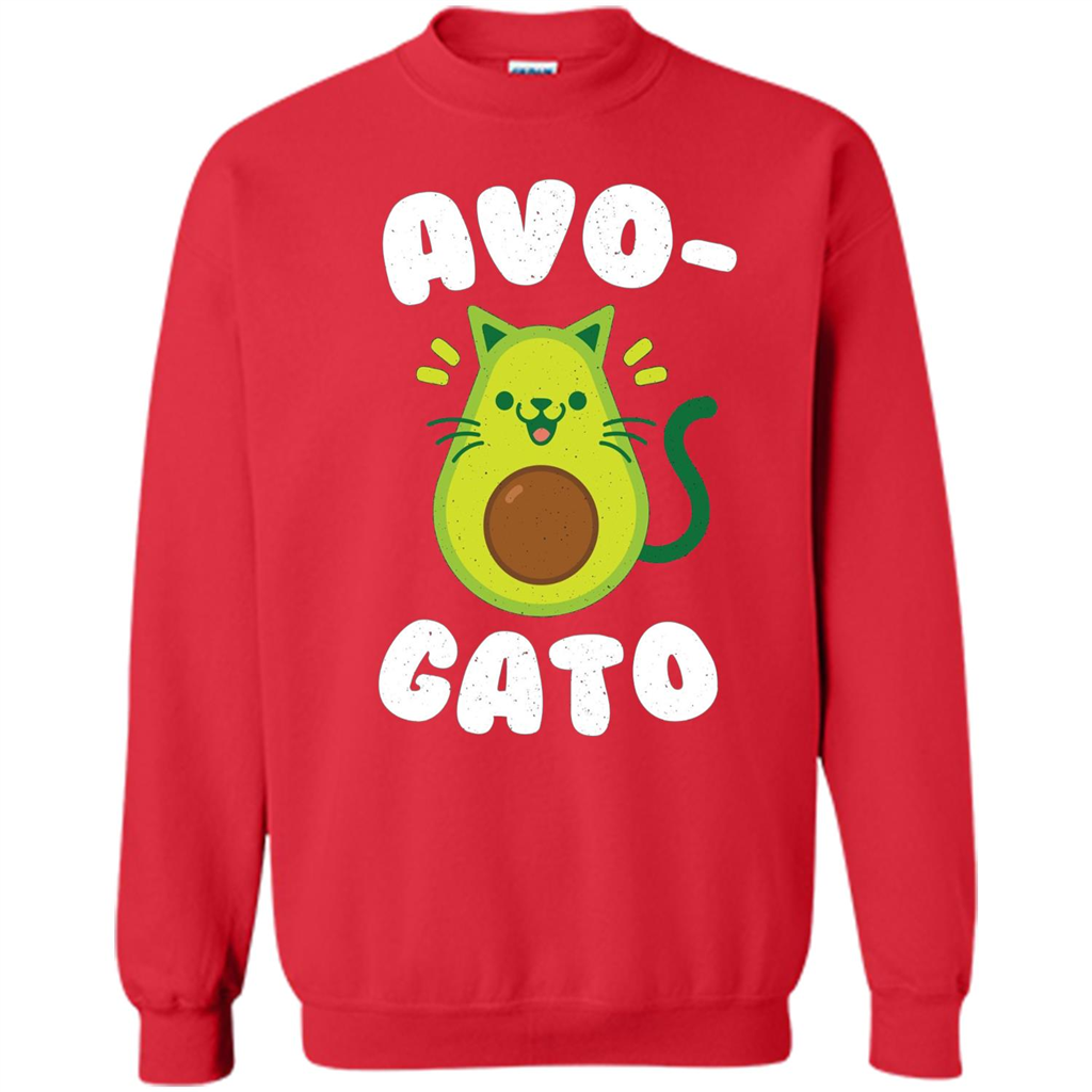 Avogato - Avocado Cat - Funny Avocado T-shirt Red