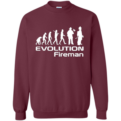 Firefighter T-shirt - Evolution Fireman T-shirt Maroon