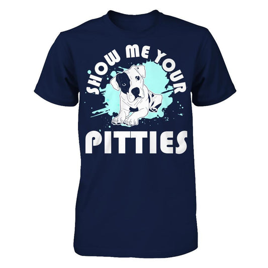 Show Me Your Pitties T-shirt Gildan - Short Sleeve Tee Navy