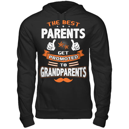 The best Parents get promoted to Grandparents Gildan - Pullover Hoodie Black