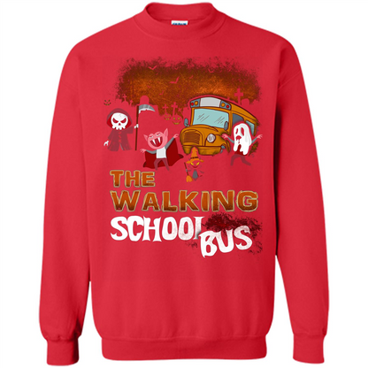 Halloween T-shirt The Walking School Bus T-shirt Red