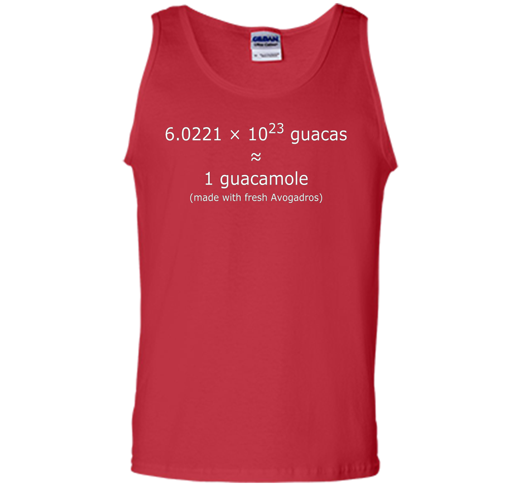 Scientist T-shirt Avogadro's Number Guacamole T-shirt Red