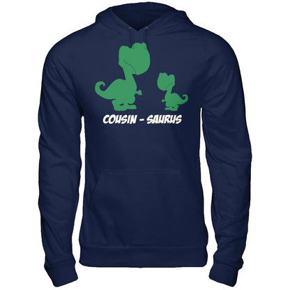 Dino Family T-shirt Cousin-Saurus Gildan - Pullover Hoodie Navy