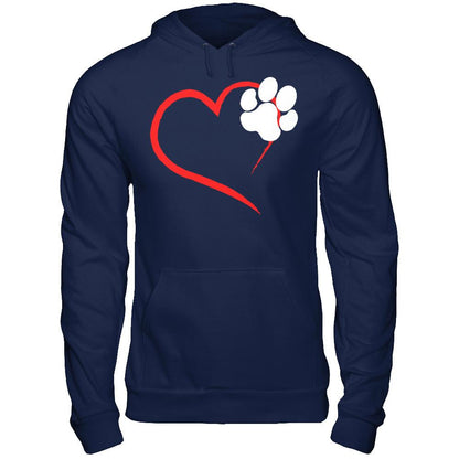I Love Dogs T-shirt Gildan - Pullover Hoodie Navy