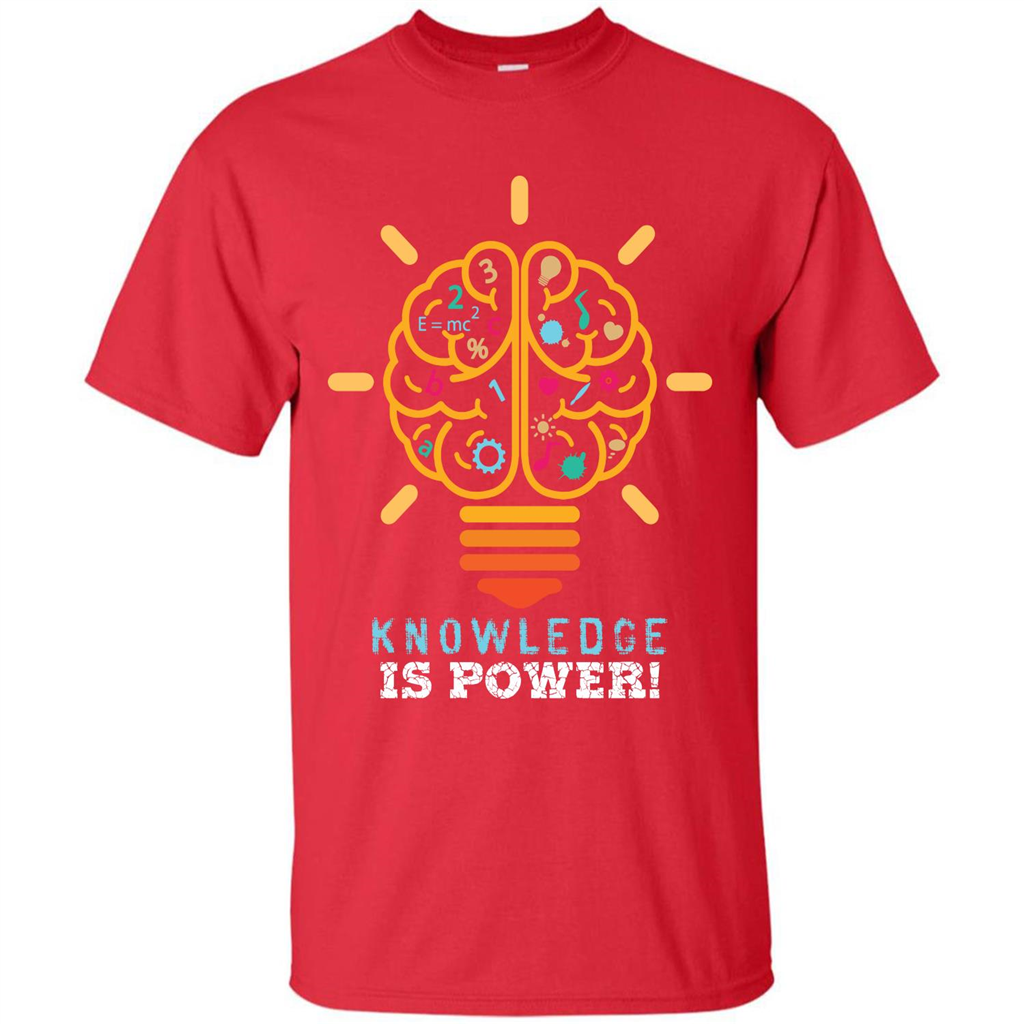 Student T-shirt Knowledge Is Power T-shirt Red