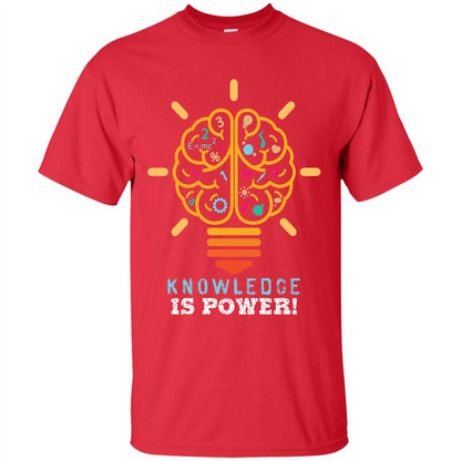 Student T-shirt Knowledge Is Power T-shirt Red