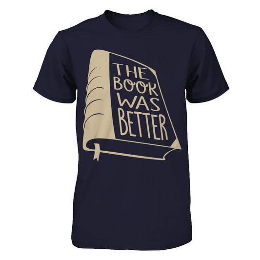 The Book Was Better Next Level - Unisex Fitted Tee Midnight Navy