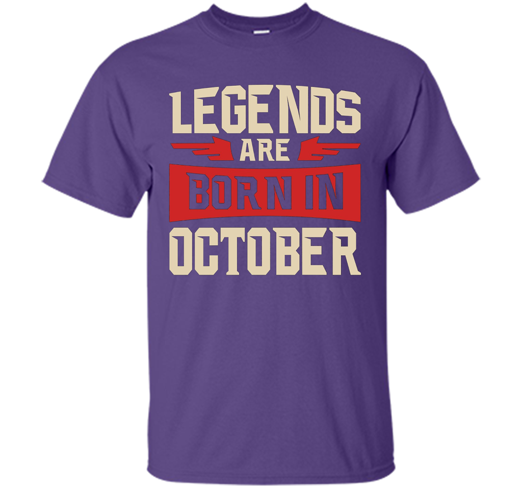 October T-shirt Legends Are Born In October T-shirt Purple