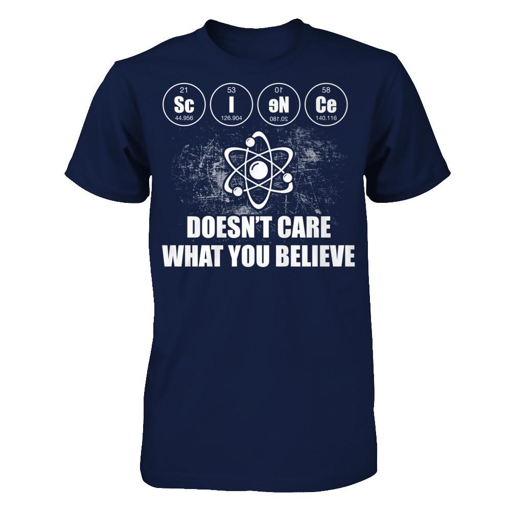 Science Doesn't Care What You Believe Gildan - Short Sleeve Tee Navy