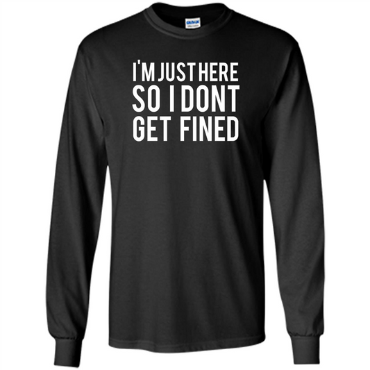 American Football T-shirt I'm Just Here So I Don't Get Fined T-shirt Black