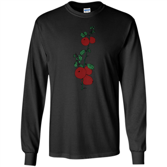 Red Fruit On A Branch T-shirt Black