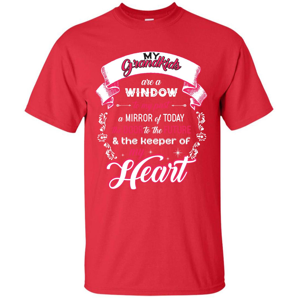 Grandparent T-shirt My Grandkids Are A Window To My Past A Mirror Red