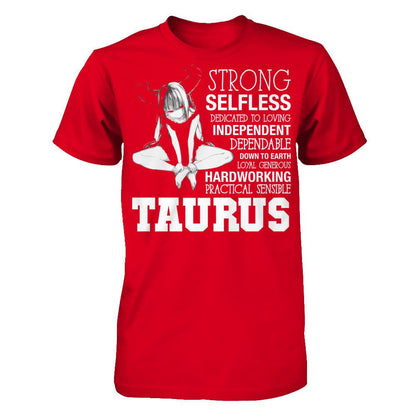 Taurus - Strong, Selfless, Dedicated To Loving, Independent T-shirt Next Level - Unisex Fitted Tee Red