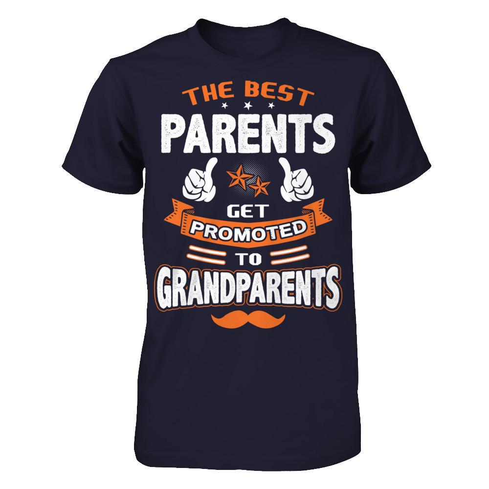 The best Parents get promoted to Grandparents Next Level - Unisex Fitted Tee Midnight Navy