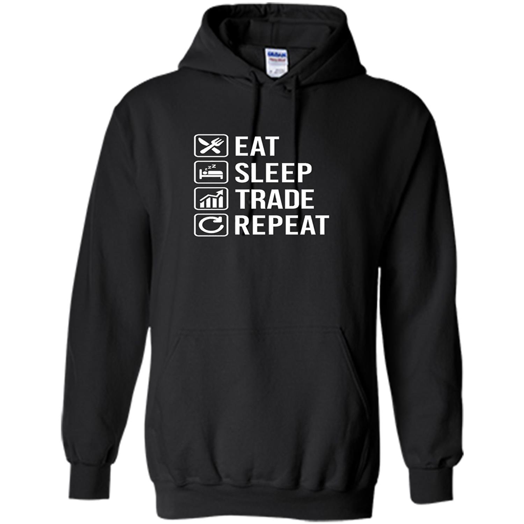 Eat Sleep Trade Repeat T-shirt Black