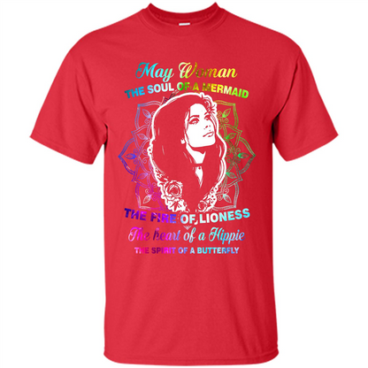 May Woman T-shirt The Heart Of A Hippie Red