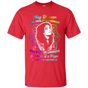 May Woman T-shirt The Heart Of A Hippie