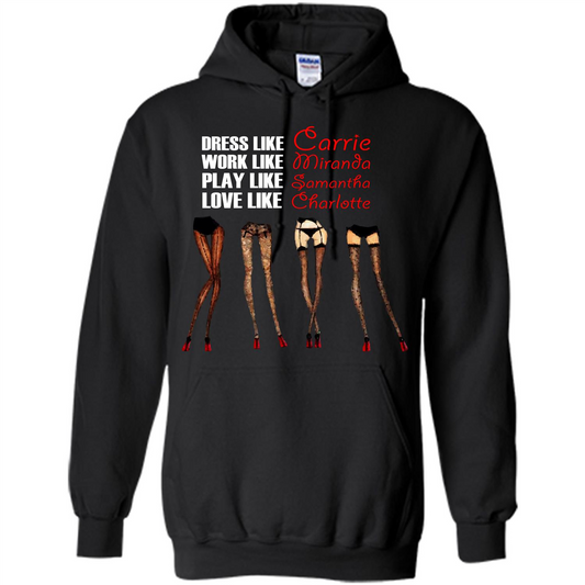 Lifestyle T-shirt Dress Like Carrie Work Like Miranda Play Like Samantha Love Like Charlott Black