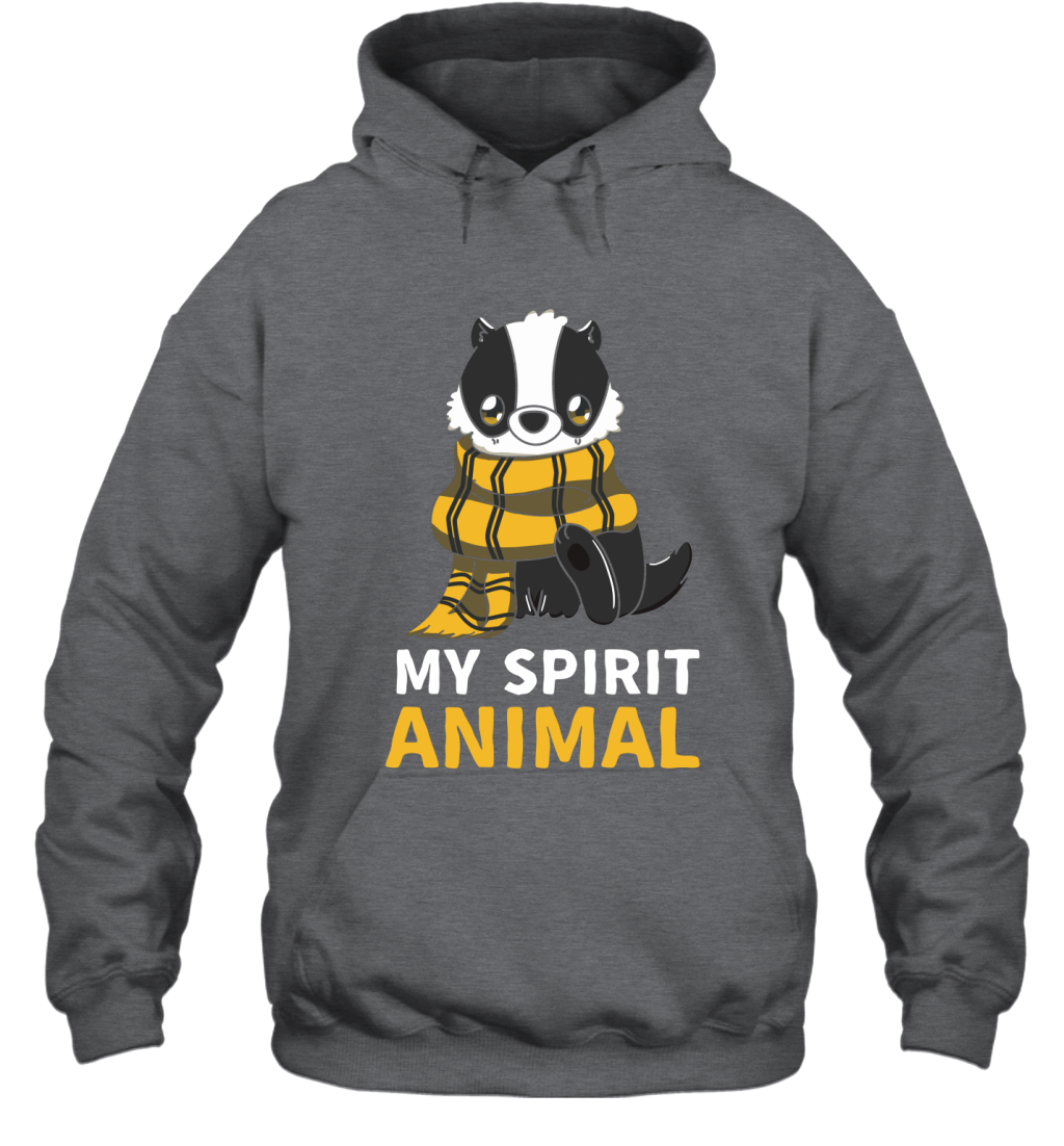Hufflepuff - My Spirit Animal Harry Potter Hoodie Hoodie Dark Heather