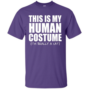 This Is My Human Costume I'm Really A Cat Halloween T-Shirt