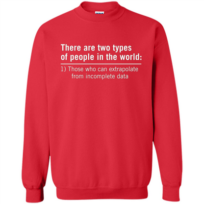 Funny T-shirt There Are Tow Types Of Pepple In The World Red