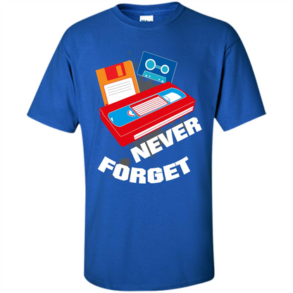 Floppy Disk Vhs 90s 80s T-shirt Never Forget Royal