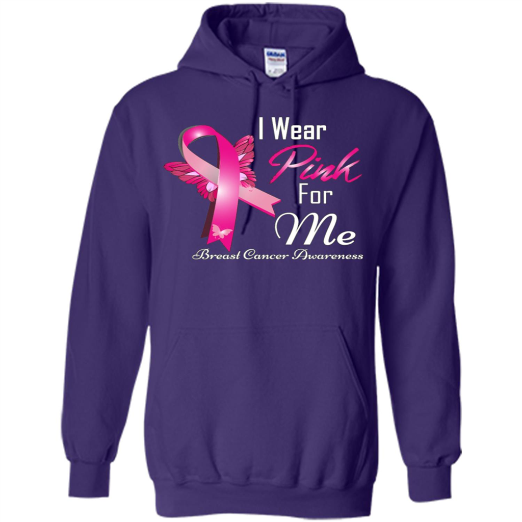 Breast Cancer Awareness T-Shirt I Wear Pink For Me Purple