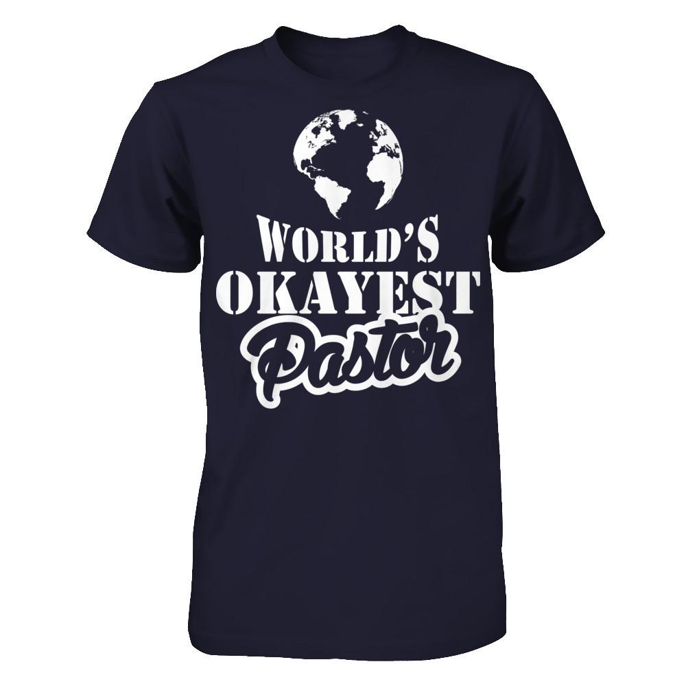 World's Okayest Pastor Next Level - Unisex Fitted Tee Midnight Navy