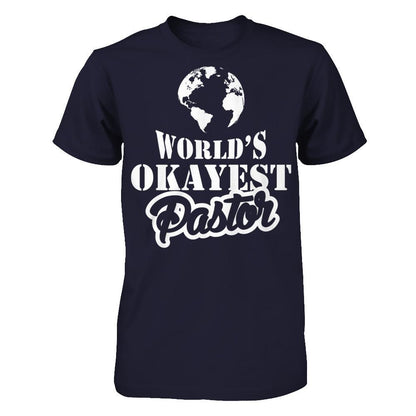 World's Okayest Pastor Next Level - Unisex Fitted Tee Midnight Navy